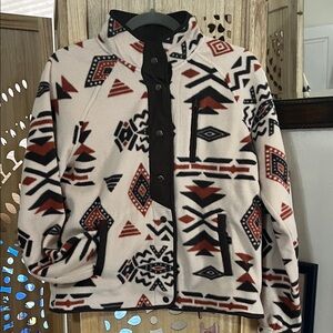 Aztec or Tribal Print Fleece Jacket